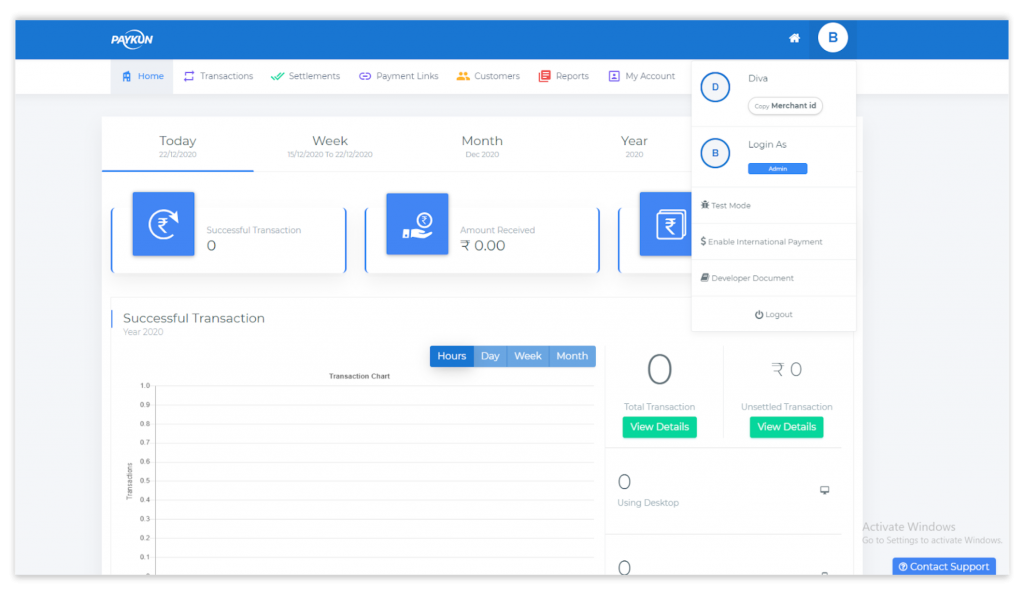 PayKun Merchant Dashboard