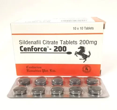 Black Pills ( Cenforce 200) containing Sildenafil Citrate